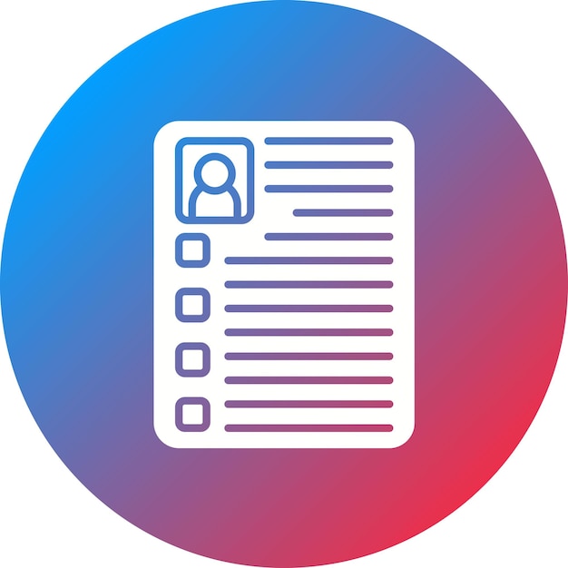 Imagen vectorial de icono de CV Puede utilizarse para Recursos Humanos