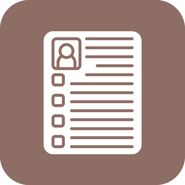 Imagen vectorial de icono de CV Puede utilizarse para Recursos Humanos