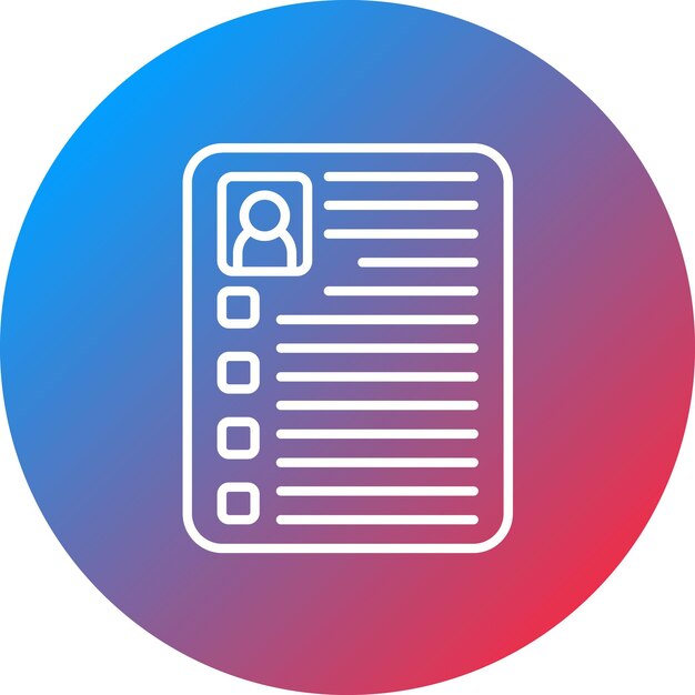 Imagen vectorial de icono de CV Puede utilizarse para Recursos Humanos