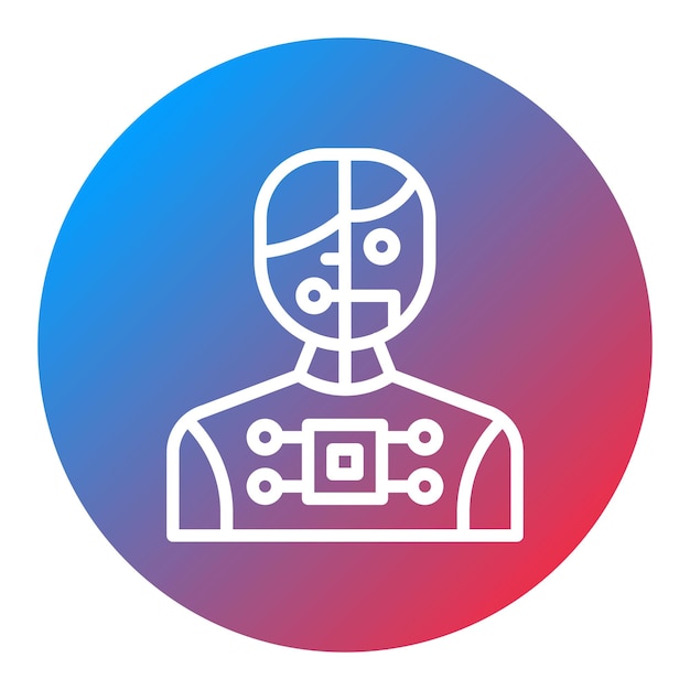 Imagen vectorial de icono de cyborg Se puede usar para ciencia ficción