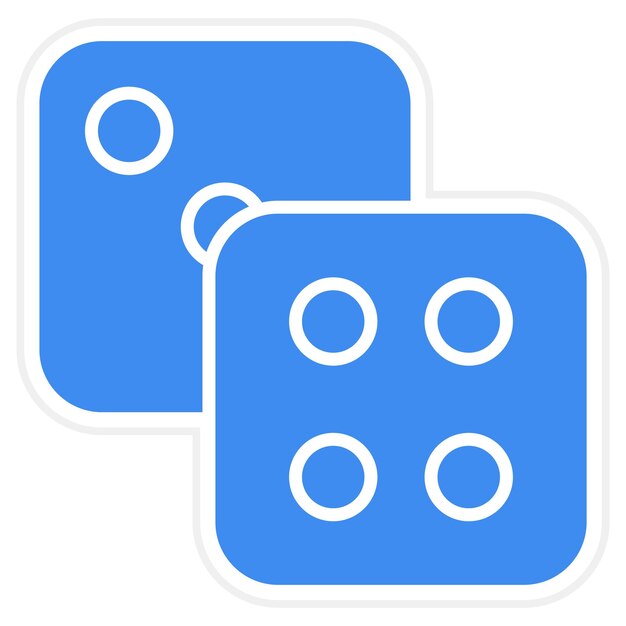 Imagen vectorial del icono de los dados Se puede usar para entretenimiento