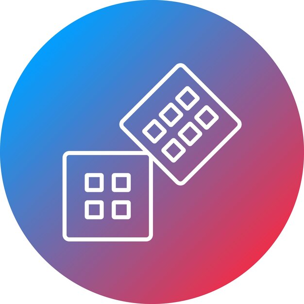 Imagen vectorial del icono de los dados Se puede utilizar para juguetes infantiles