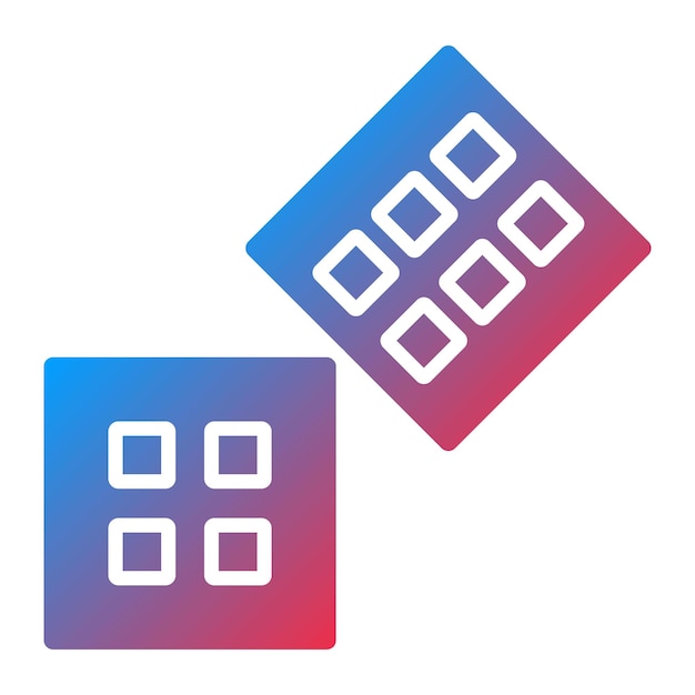 Imagen vectorial del icono de los dados Se puede utilizar para juguetes infantiles