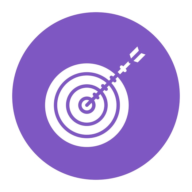 Imagen vectorial del icono de los dardos Se puede usar para el espacio de coworking