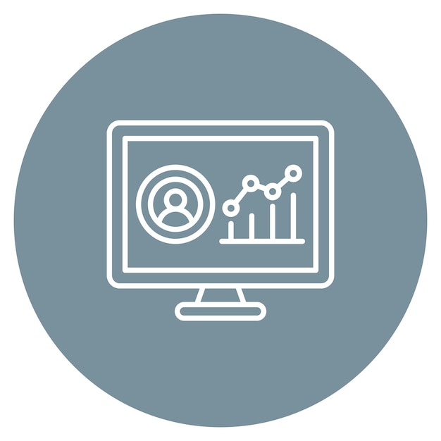 Imagen vectorial del icono de datos de la audiencia Se puede utilizar para la tecnología de marketing