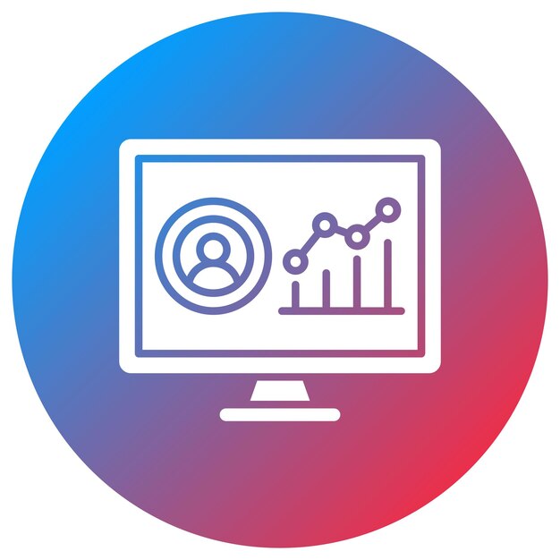 Imagen vectorial del icono de datos de la audiencia Se puede utilizar para la tecnología de marketing