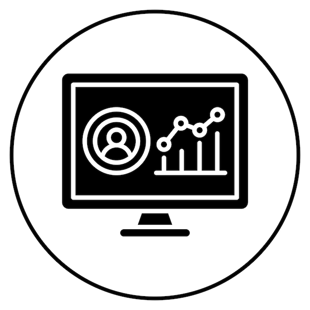 Imagen vectorial del icono de datos de la audiencia Se puede utilizar para la tecnología de marketing