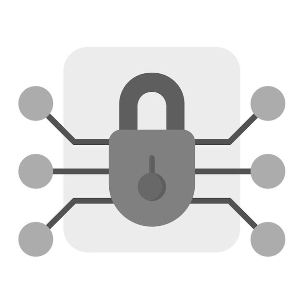 Imagen vectorial de icono de datos cifrada Puede utilizarse para el RGPD