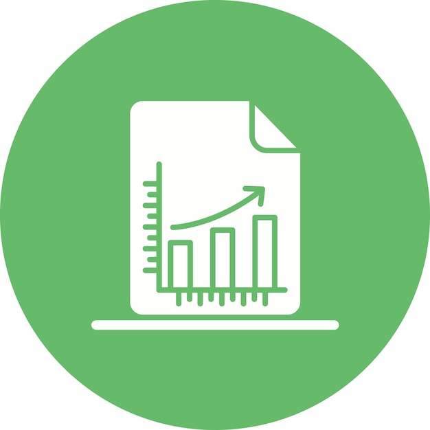 Imagen vectorial de icono de datos en crecimiento Se puede utilizar para el análisis de datos