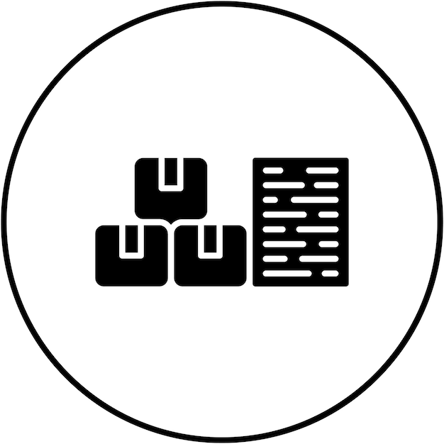 Imagen vectorial del icono de datos maestro Puede utilizarse para la logística