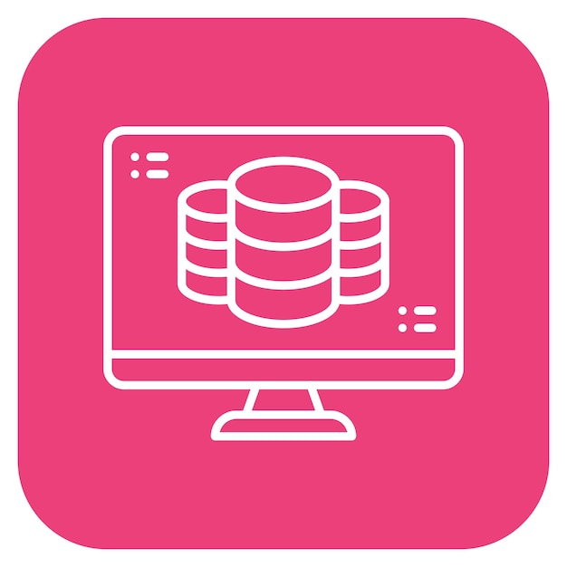 Imagen vectorial del icono de los datos maestros Se puede utilizar para el envío