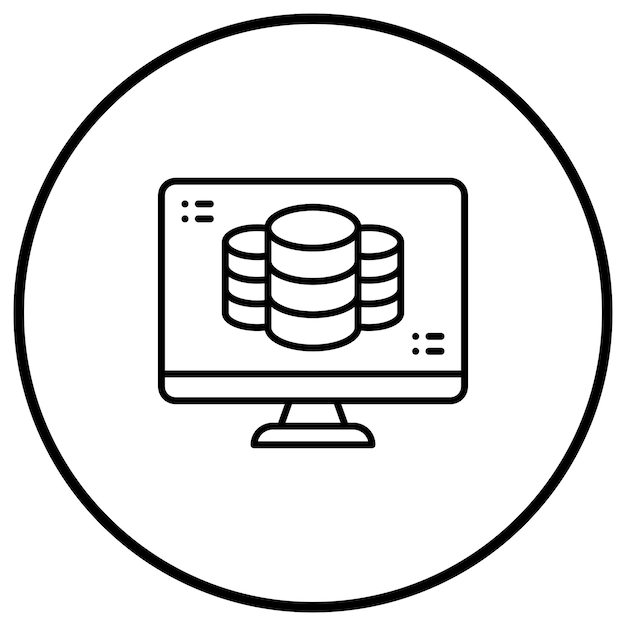 Imagen vectorial del icono de los datos maestros Se puede utilizar para el envío