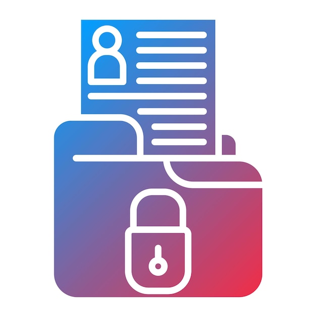 Imagen vectorial de icono de datos personales Puede utilizarse para el RGPD