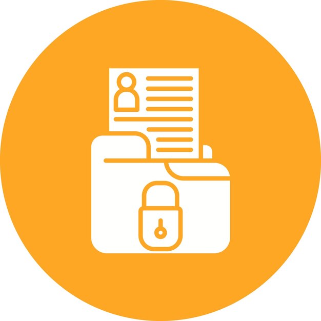 Imagen vectorial de icono de datos personales Puede utilizarse para el RGPD