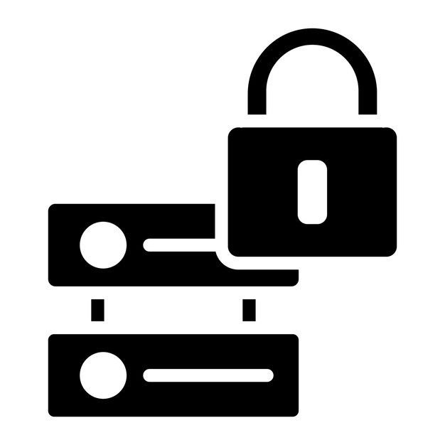Imagen vectorial de icono de datos segura Puede utilizarse para la seguridad de la información