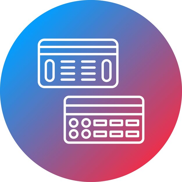 Imagen vectorial del icono de débito frente al de crédito Se puede utilizar para la contabilidad