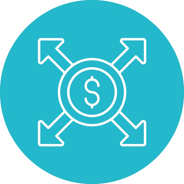 Imagen vectorial del icono de decisión de inversión Se puede utilizar para invertir