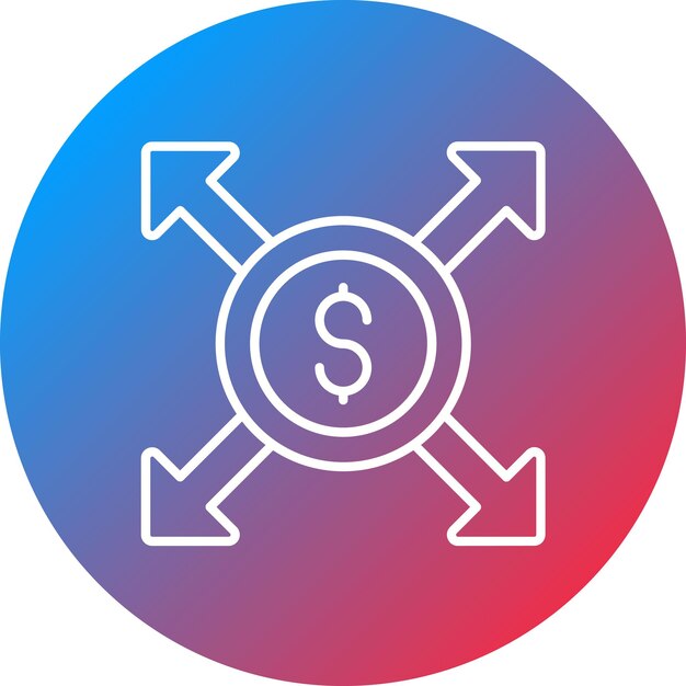 Imagen vectorial del icono de decisión de inversión Se puede utilizar para invertir