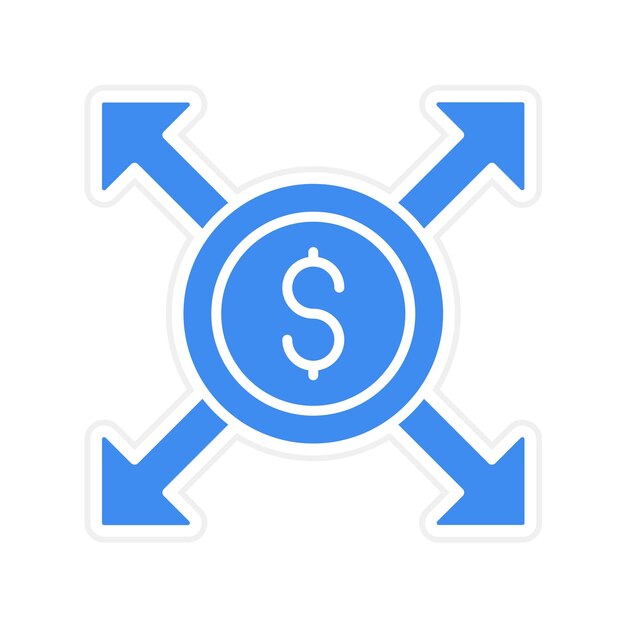 Imagen vectorial del icono de decisión de inversión Se puede utilizar para invertir