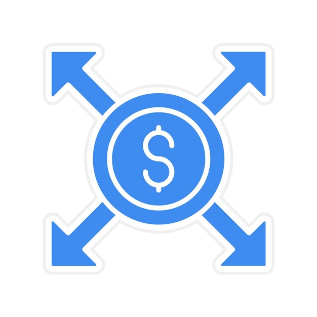 Imagen vectorial del icono de decisión de inversión se puede utilizar para invertir