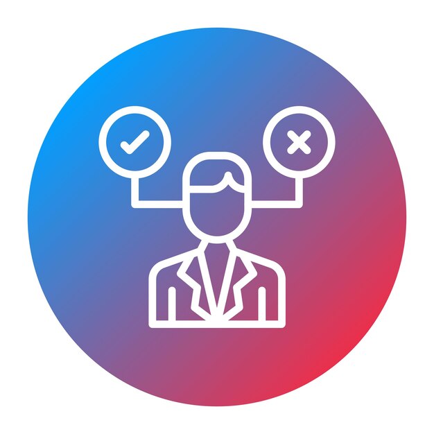 Imagen vectorial del icono de decisión Se puede utilizar para reuniones de negocios