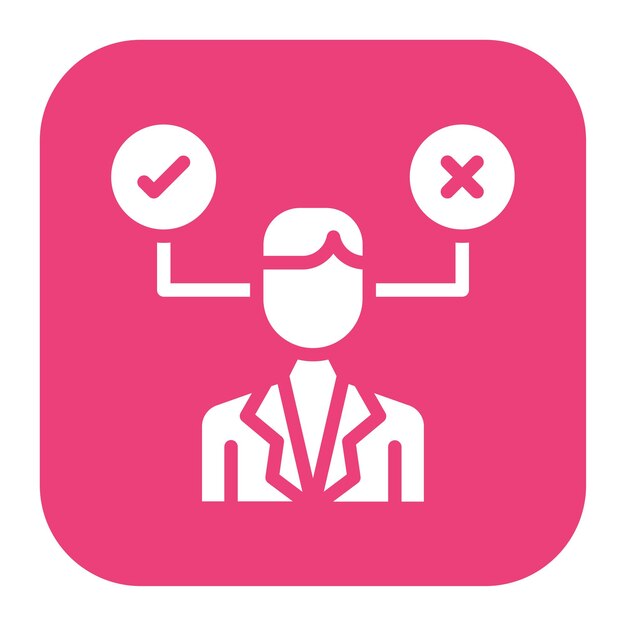 Imagen vectorial del icono de decisión Se puede utilizar para reuniones de negocios