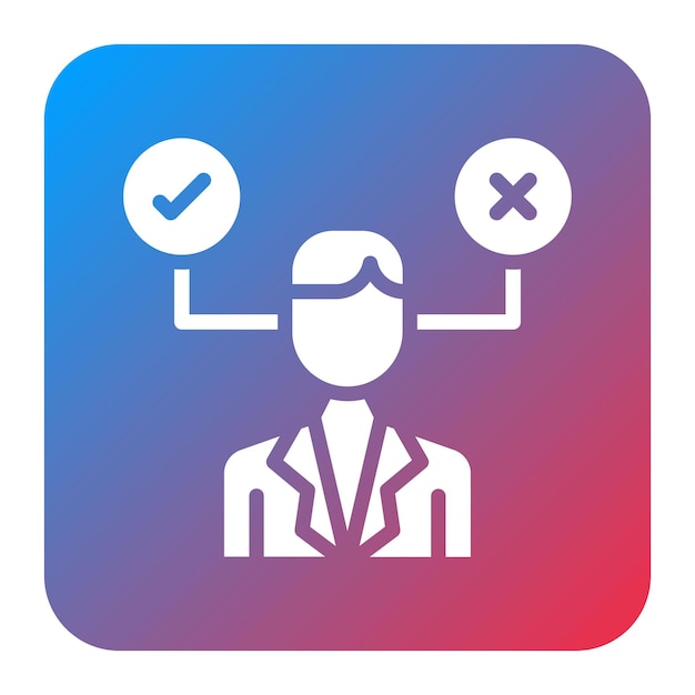 Imagen vectorial del icono de decisión Se puede utilizar para reuniones de negocios