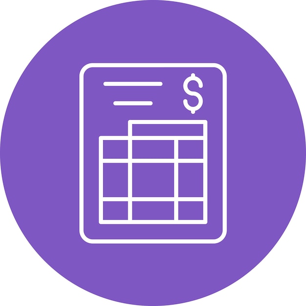Imagen vectorial del icono de la declaración de ingresos Se puede utilizar para invertir