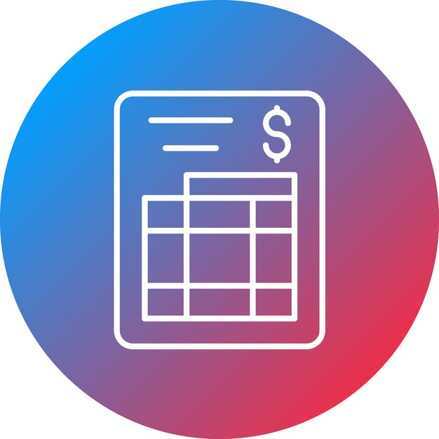 Imagen vectorial del icono de la declaración de ingresos Se puede utilizar para invertir