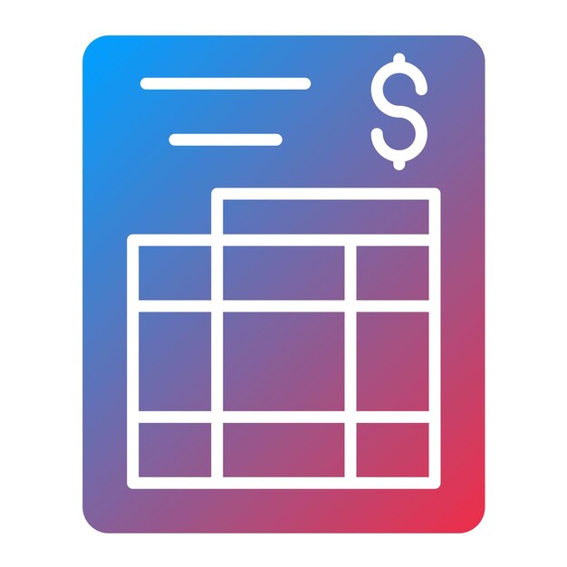 Imagen vectorial del icono de la declaración de ingresos Se puede utilizar para invertir