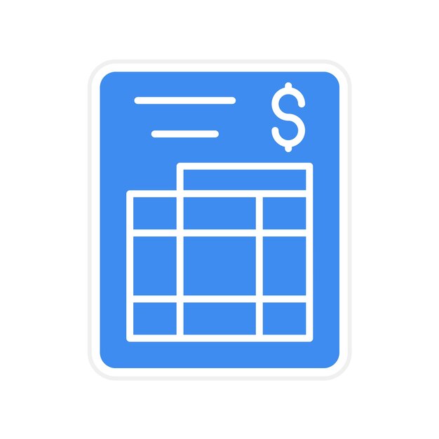 Imagen vectorial del icono de la declaración de ingresos Se puede utilizar para invertir