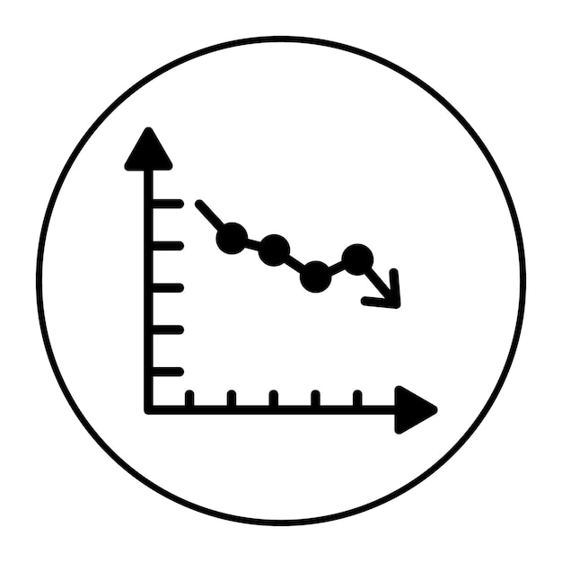 Imagen vectorial de icono de declive Puede utilizarse para la tienda en línea