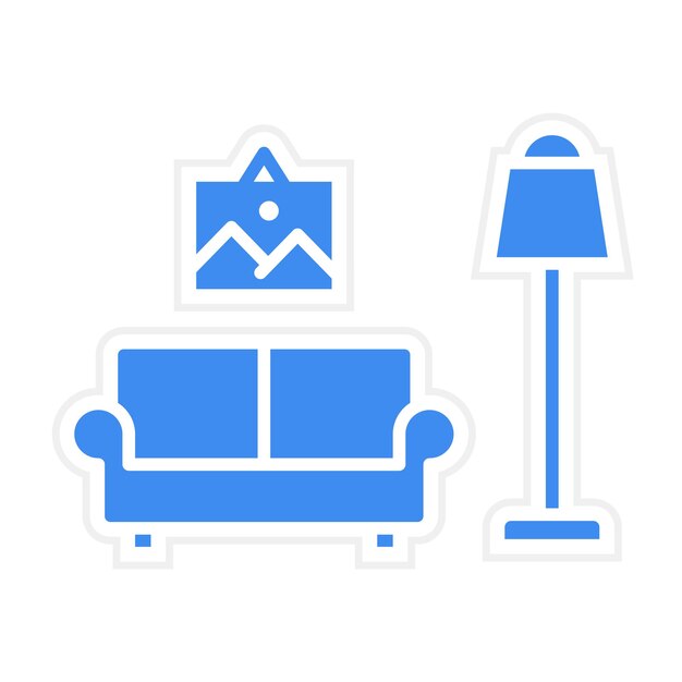 Imagen vectorial de icono de decoración del hogar Se puede usar para el mercado callejero