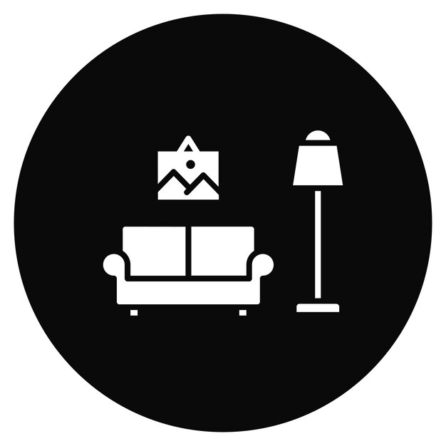 Imagen vectorial de icono de decoración del hogar Se puede usar para el mercado callejero