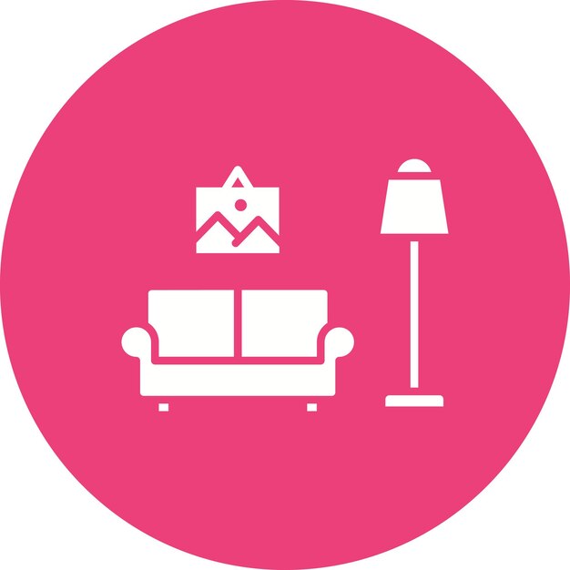 Imagen vectorial de icono de decoración del hogar Se puede usar para el mercado callejero