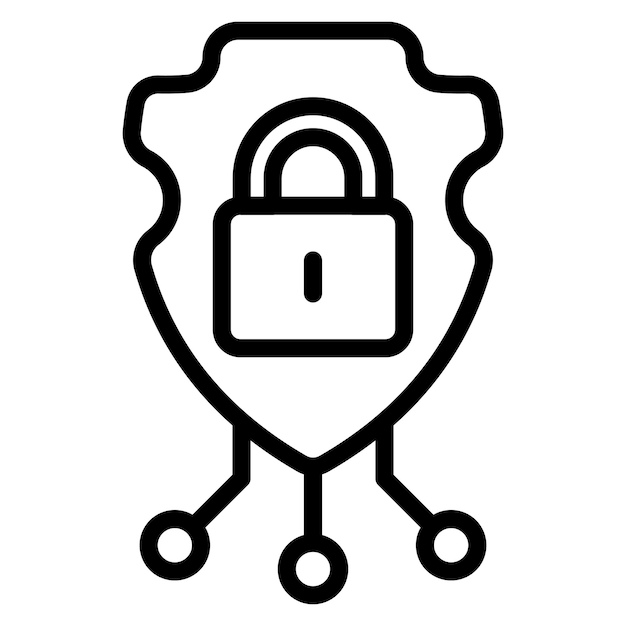 Imagen vectorial de icono de defensa cibernética Se puede utilizar para la seguridad de la información