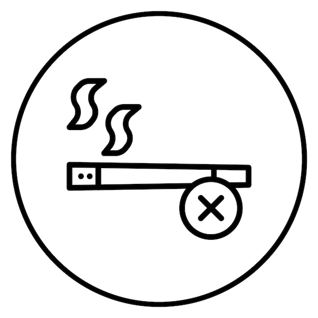 Imagen vectorial del icono de dejar de fumar Puede utilizarse para fumar