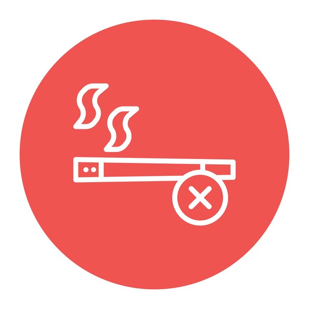 Imagen vectorial del icono de dejar de fumar Puede utilizarse para fumar