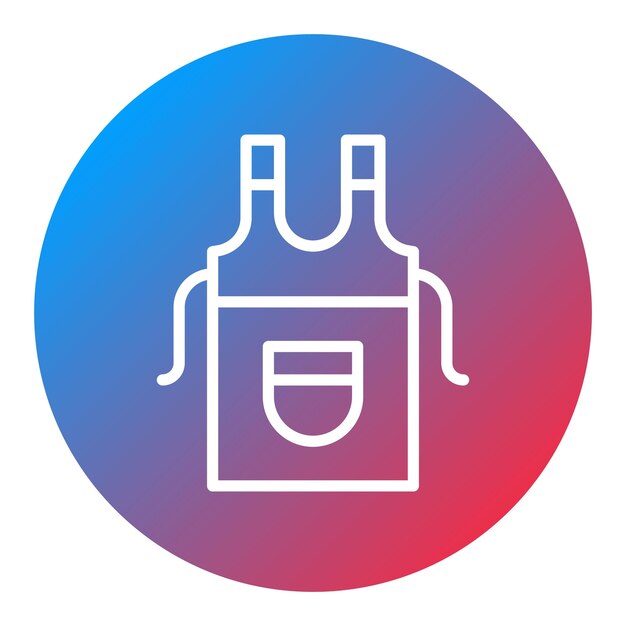 Imagen vectorial del icono del delantal Se puede usar para Shoemaker