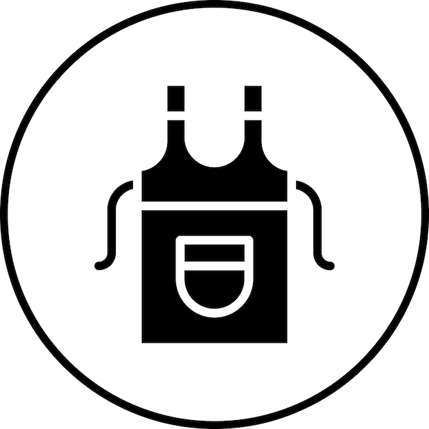 Imagen vectorial del icono del delantal Se puede usar para Shoemaker