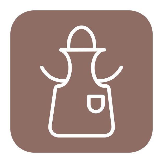 Imagen vectorial del icono del delantal Se puede utilizar para la lavandería