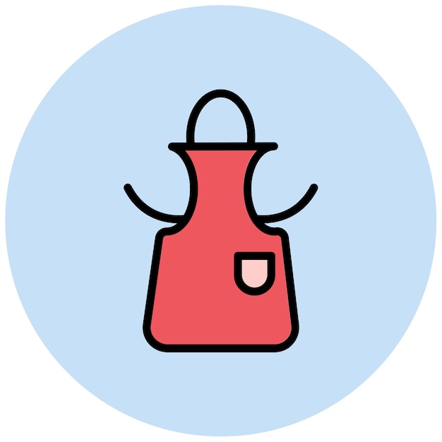 Imagen vectorial del icono del delantal Se puede utilizar para la lavandería