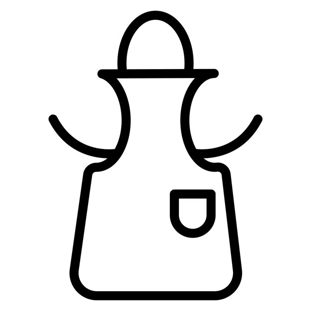 Imagen vectorial del icono del delantal Se puede utilizar para la lavandería