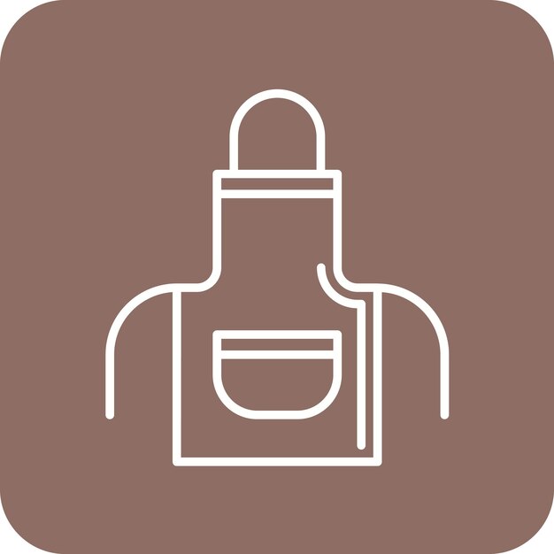 Imagen vectorial del icono del delantal Se puede utilizar para la panadería