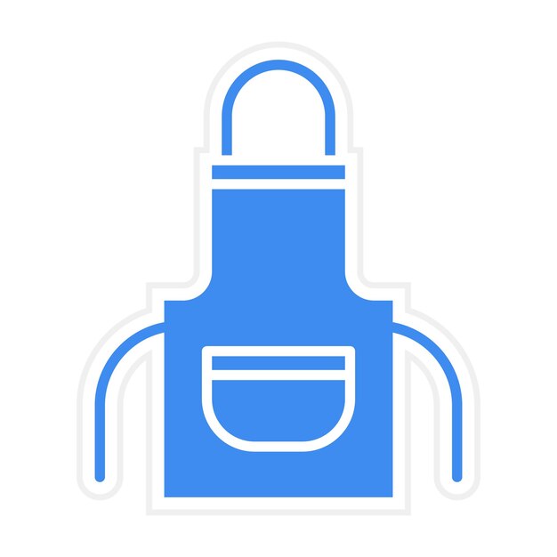 Imagen vectorial del icono del delantal Se puede utilizar para la panadería