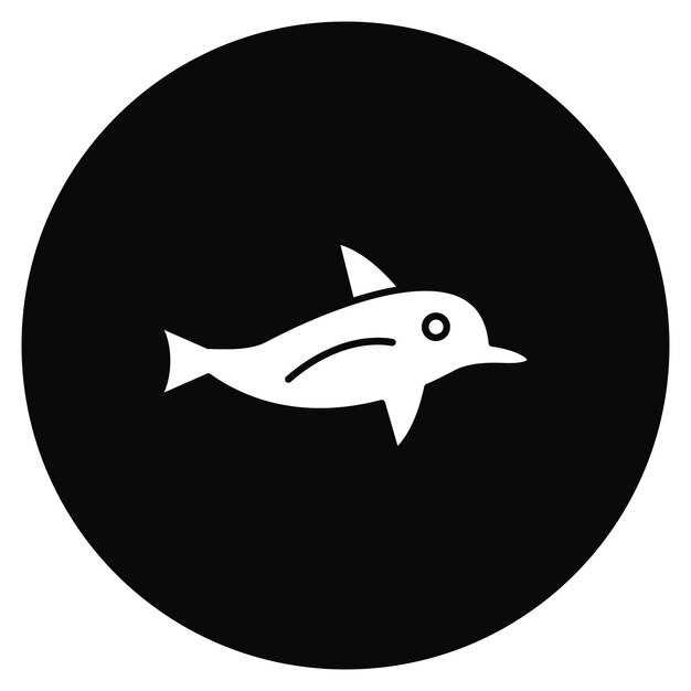 Imagen vectorial del icono del delfín Se puede usar para Ecología