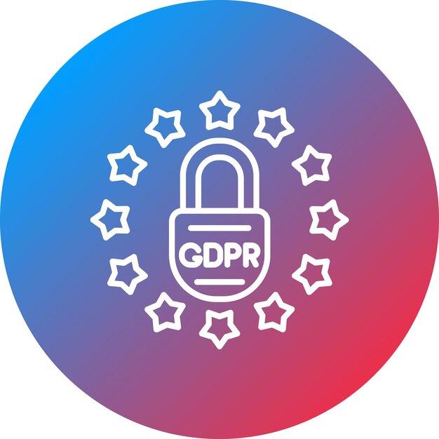 Imagen vectorial del icono de la demanda del RGPD Puede utilizarse para el RGPD