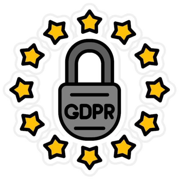 Imagen vectorial del icono de la demanda del RGPD Puede utilizarse para el RGPD