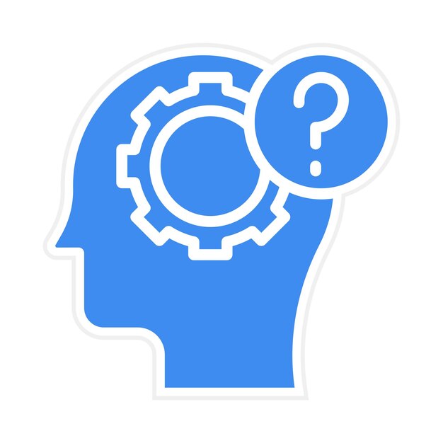 Imagen vectorial de icono de demencia Se puede usar para Psicología