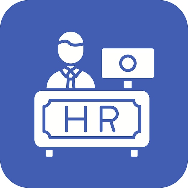 Vector imagen vectorial del icono del departamento de hr se puede utilizar para recursos humanos